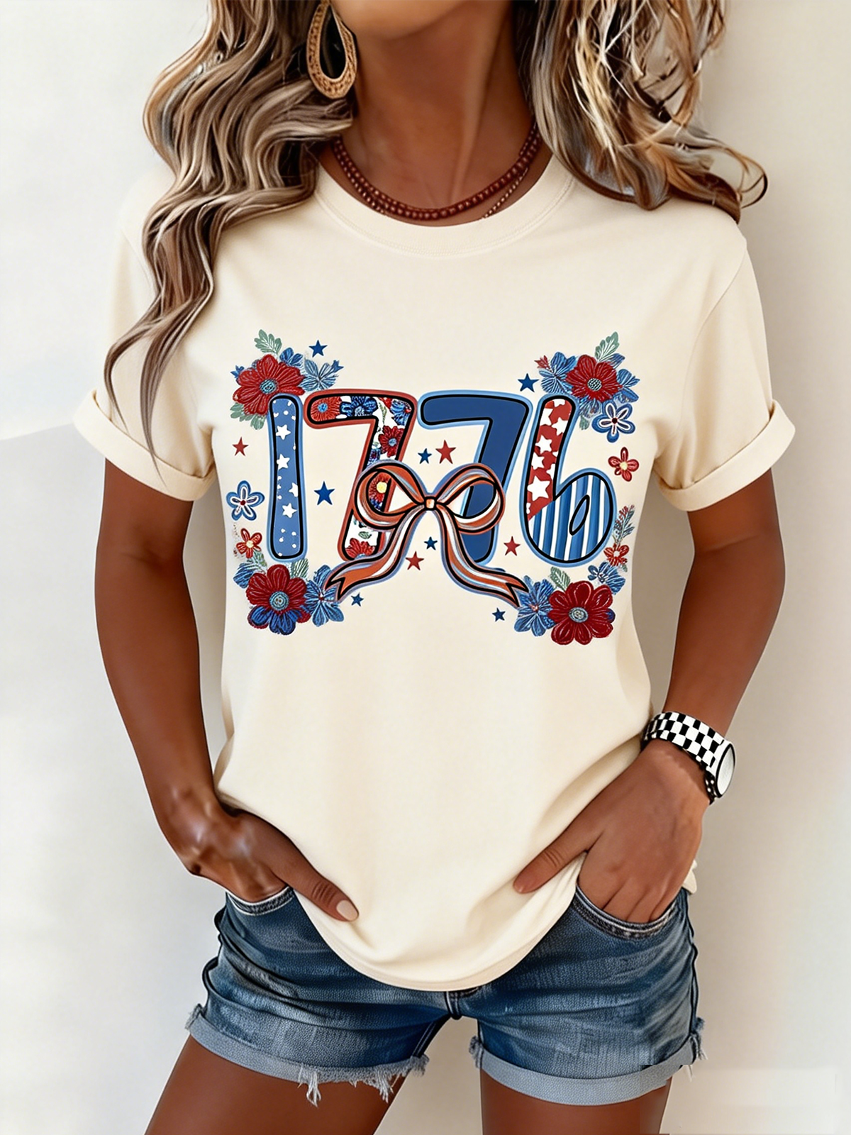 250th anniversary Casual Cotton Regular Fit Crew Neck T-Shirt