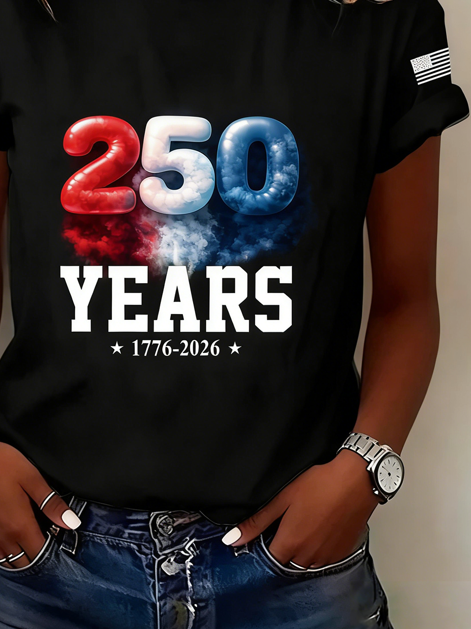 250th anniversary Casual Crew Neck T-Shirt