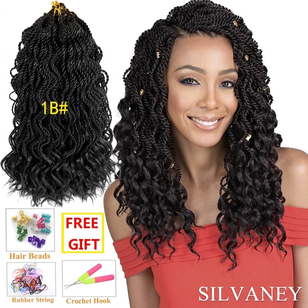 Curly Senegalese Twist Braids Crochet Braids Hair Extensions