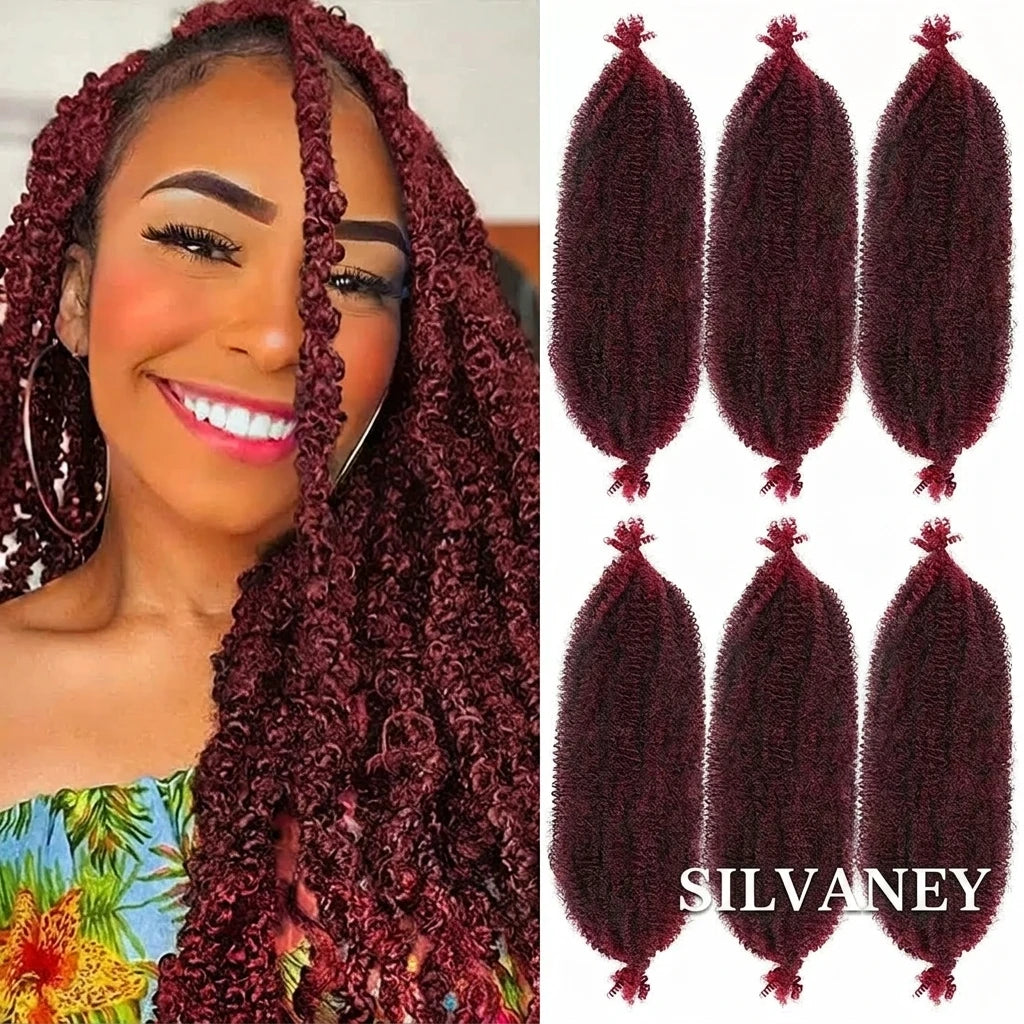 Afro Spring Twist Crochet Braids Hair Kinky Marley Braid