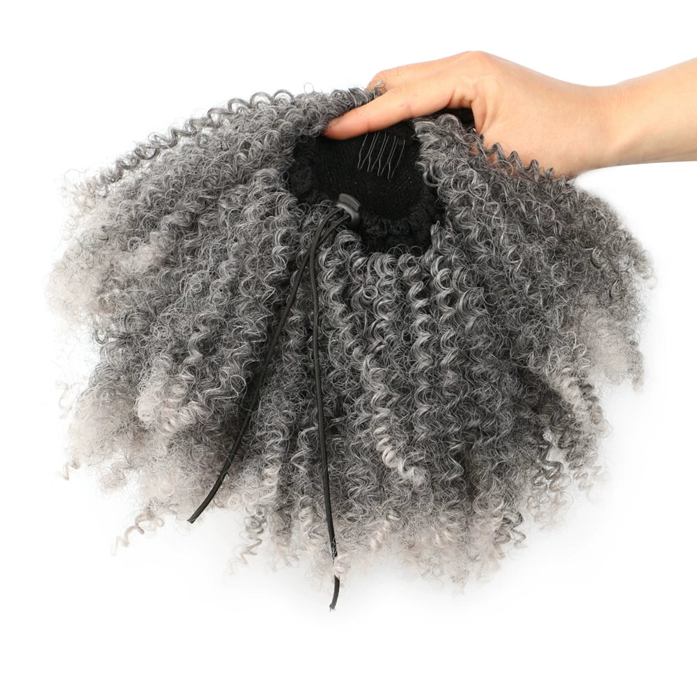 Afro kinky Curly Ponytail Puff Hair