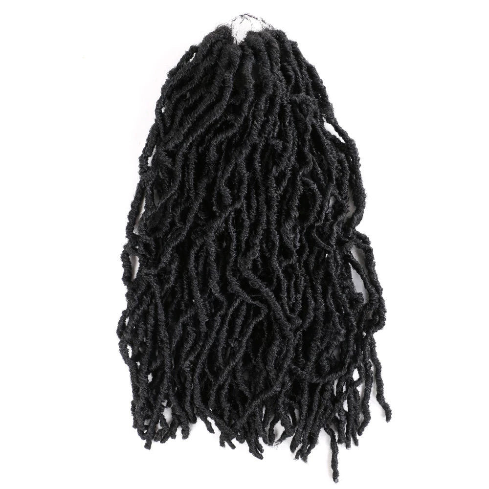 36Inch Nu Faux Locs Long Curly Wavy Locs Crochet Braids Hair