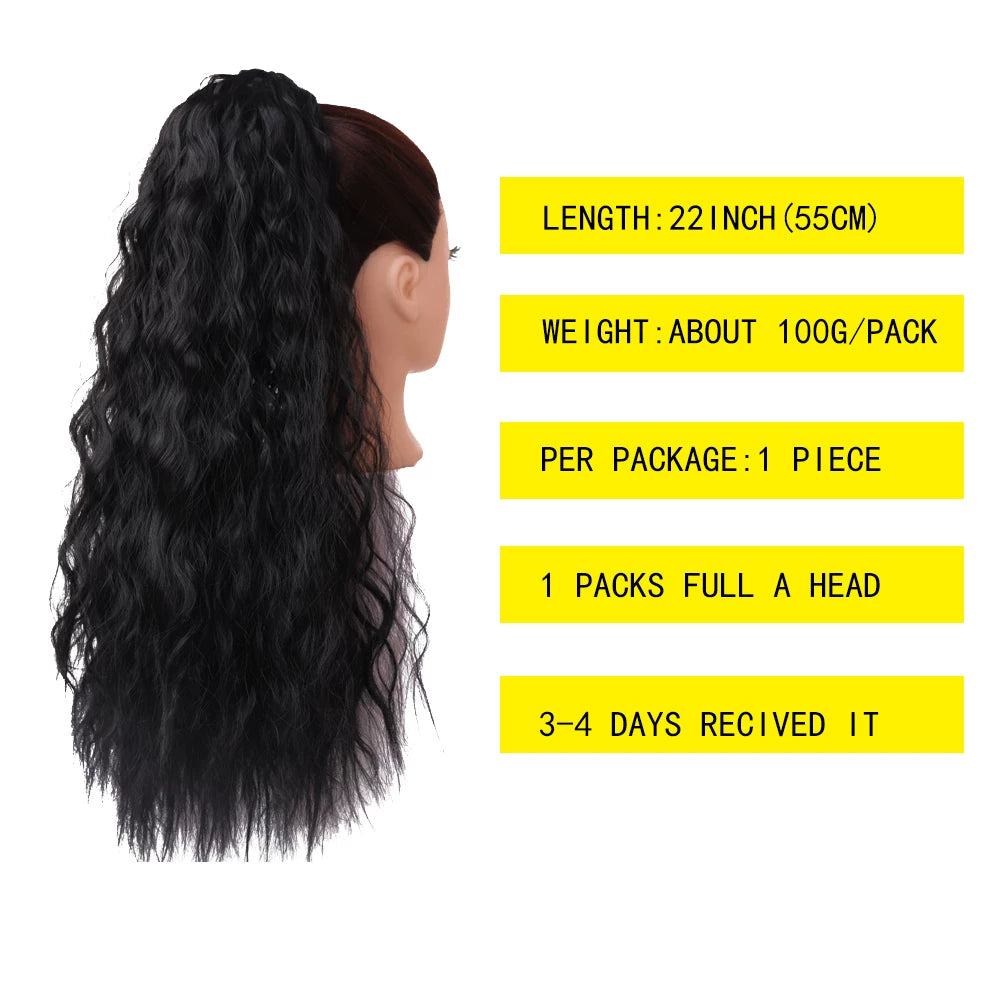 Curly Wave Drawstring Magic Ponytail