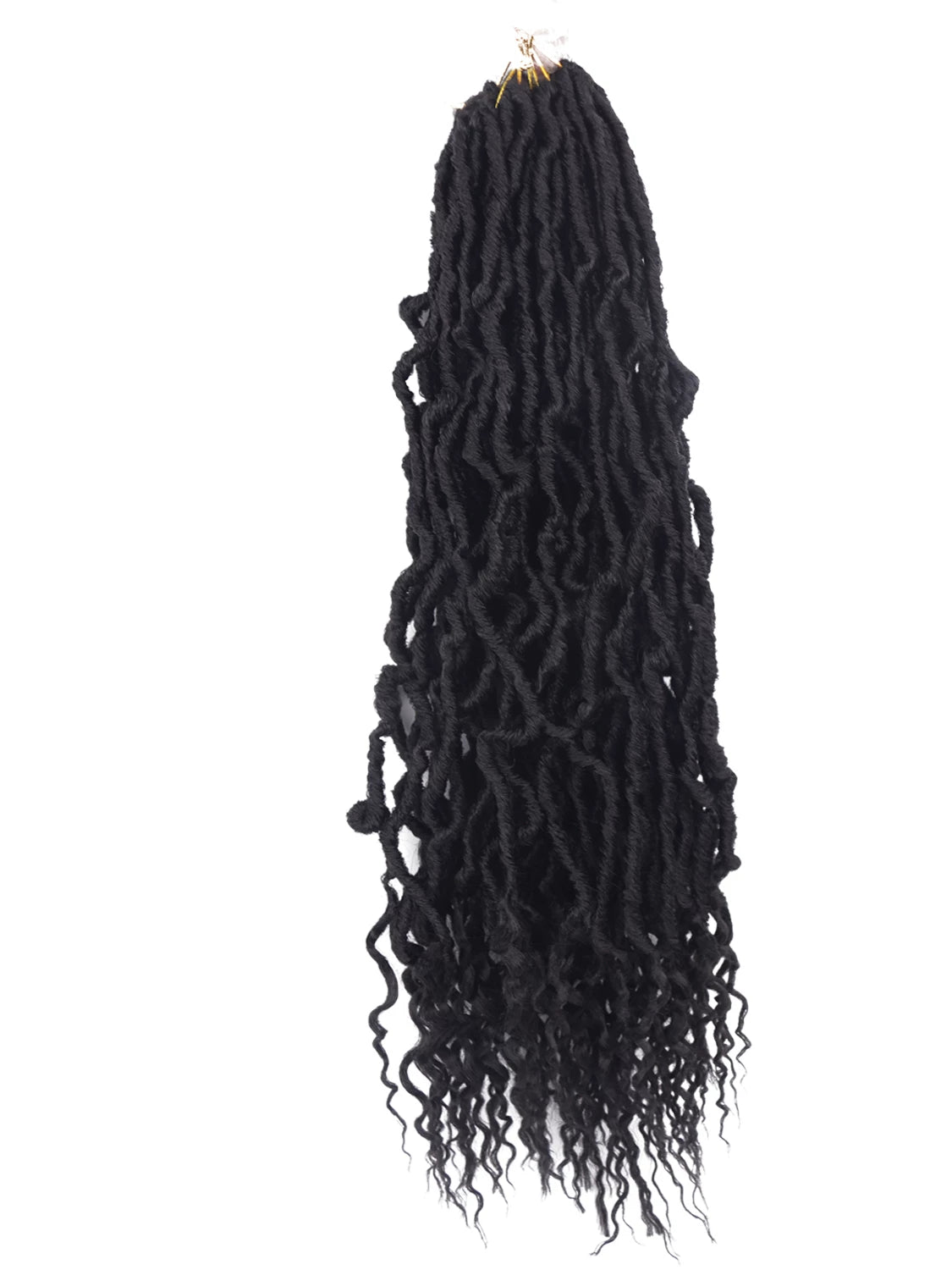 36Inch Nu Faux Locs Long Curly Wavy Locs Crochet Braids Hair