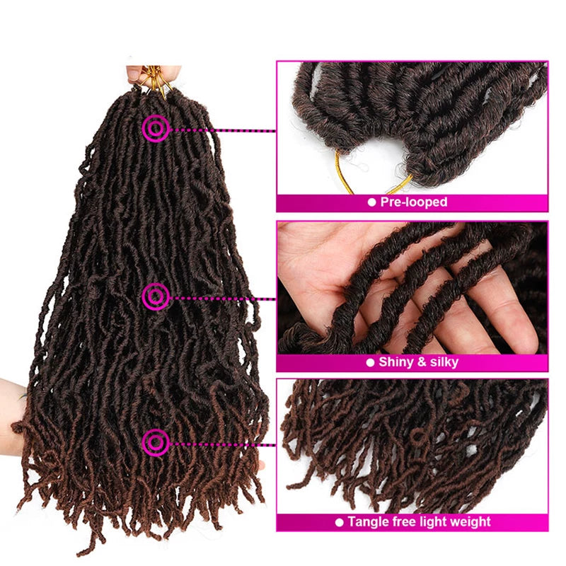 Nu Locs BobbiBoss Faux Locs DreadLocs Crochet Braid Hair