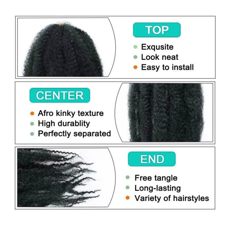 24inch Marley Braids Hair Afro Kinky Curly Hair