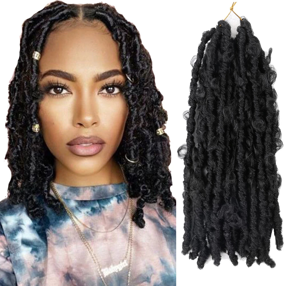 18 Inch Butterfly Locs Crochet Braids Faux Hair
