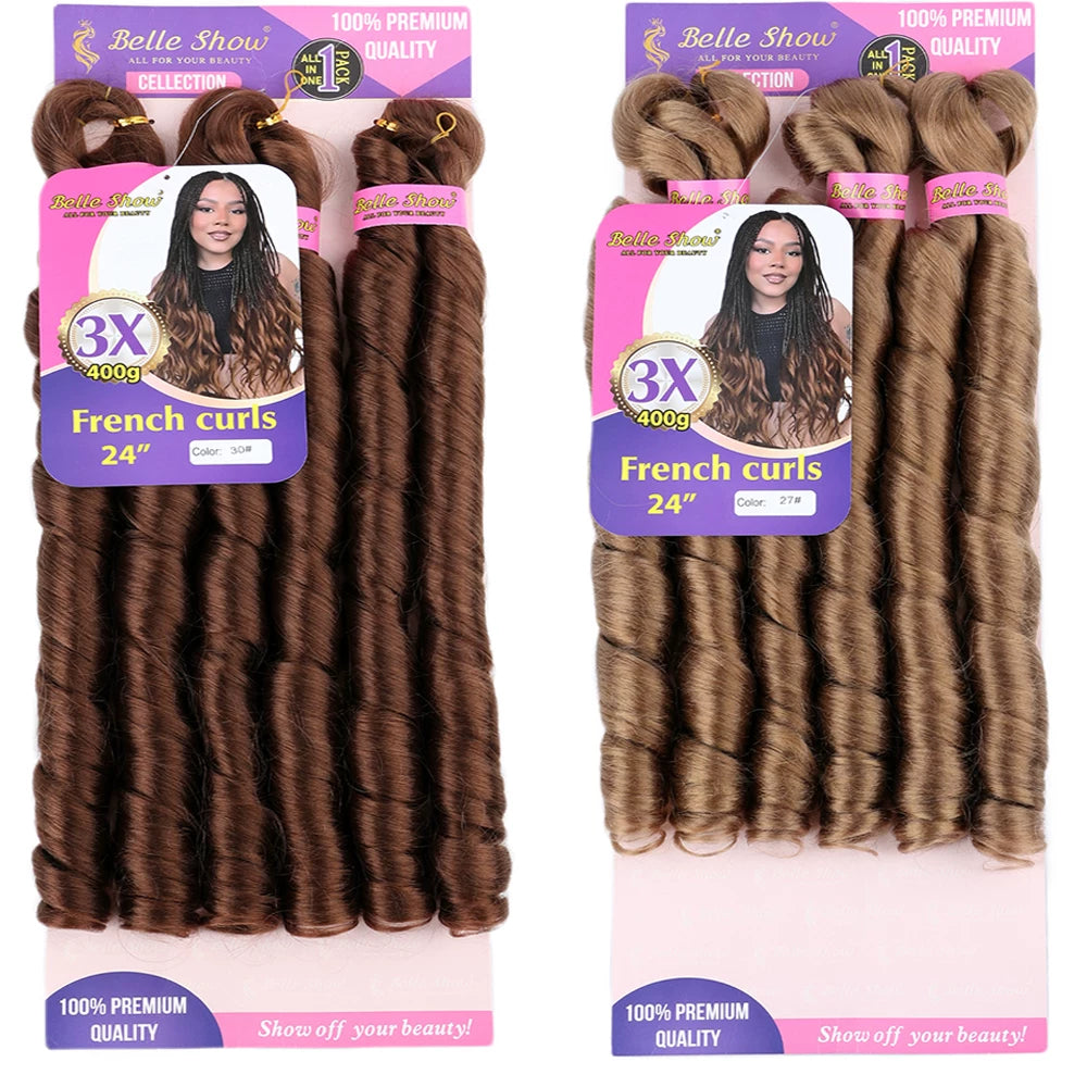 French Curly Braiding Hair Loose Pre Stretched Braiding Hair