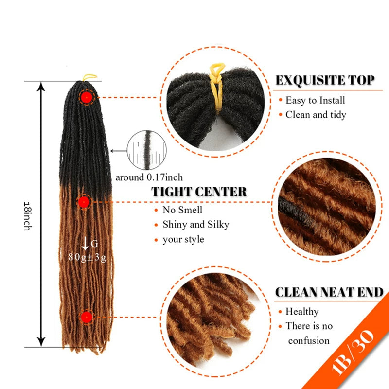 Micro Sister Faux Locs Dreadlock Crochet Braids Hair