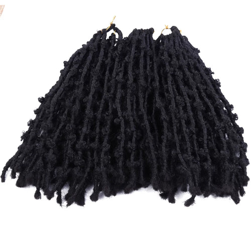 Butterfly Locs Crochet Hair Pre Looped Bob Distressed twiste