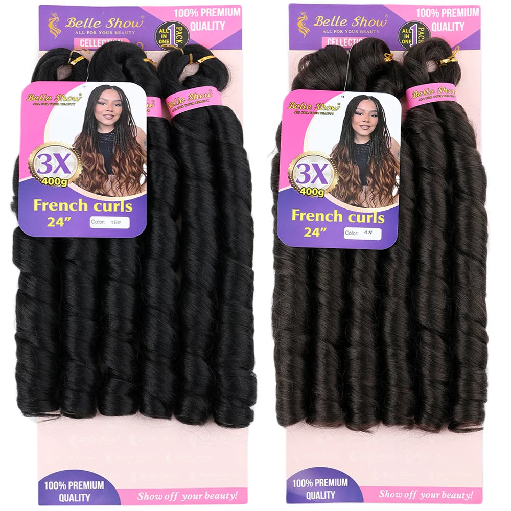 French Curly Braiding Hair Loose Pre Stretched Braiding Hair