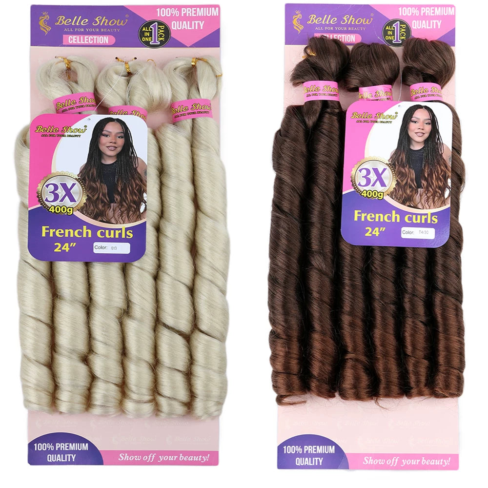 French Curly Braiding Hair Loose Pre Stretched Braiding Hair