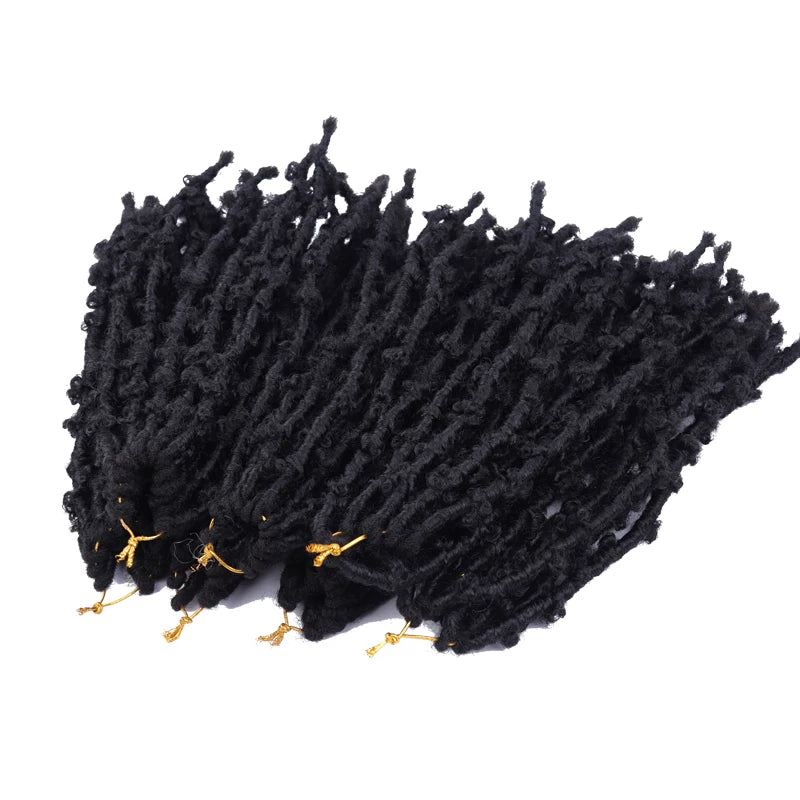 Butterfly Locs Crochet Hair Pre Looped Bob Distressed twiste