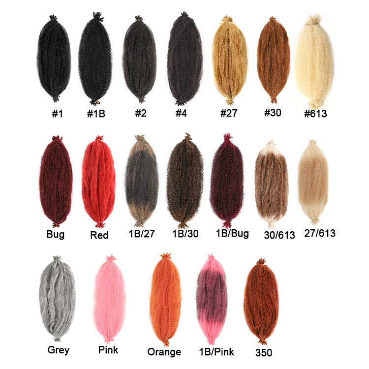 Afro Spring Twist Crochet Braids Hair Kinky Marley Braid