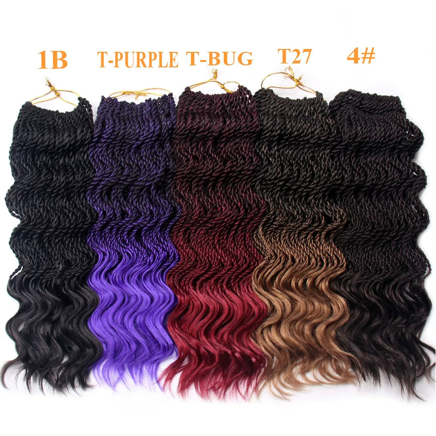 Curly Senegalese Twist Braids Crochet Braids Hair Extensions
