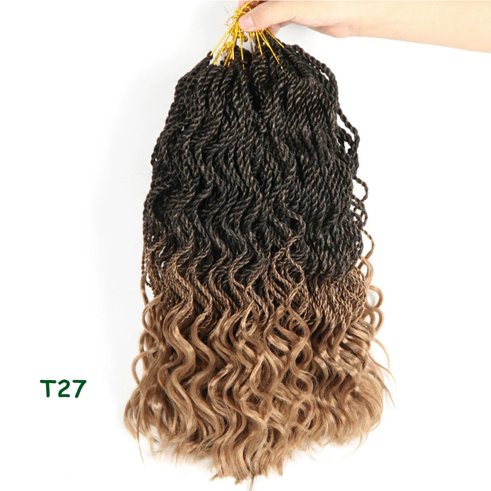 Curly Senegalese Twist Braids Crochet Braids Hair Extensions