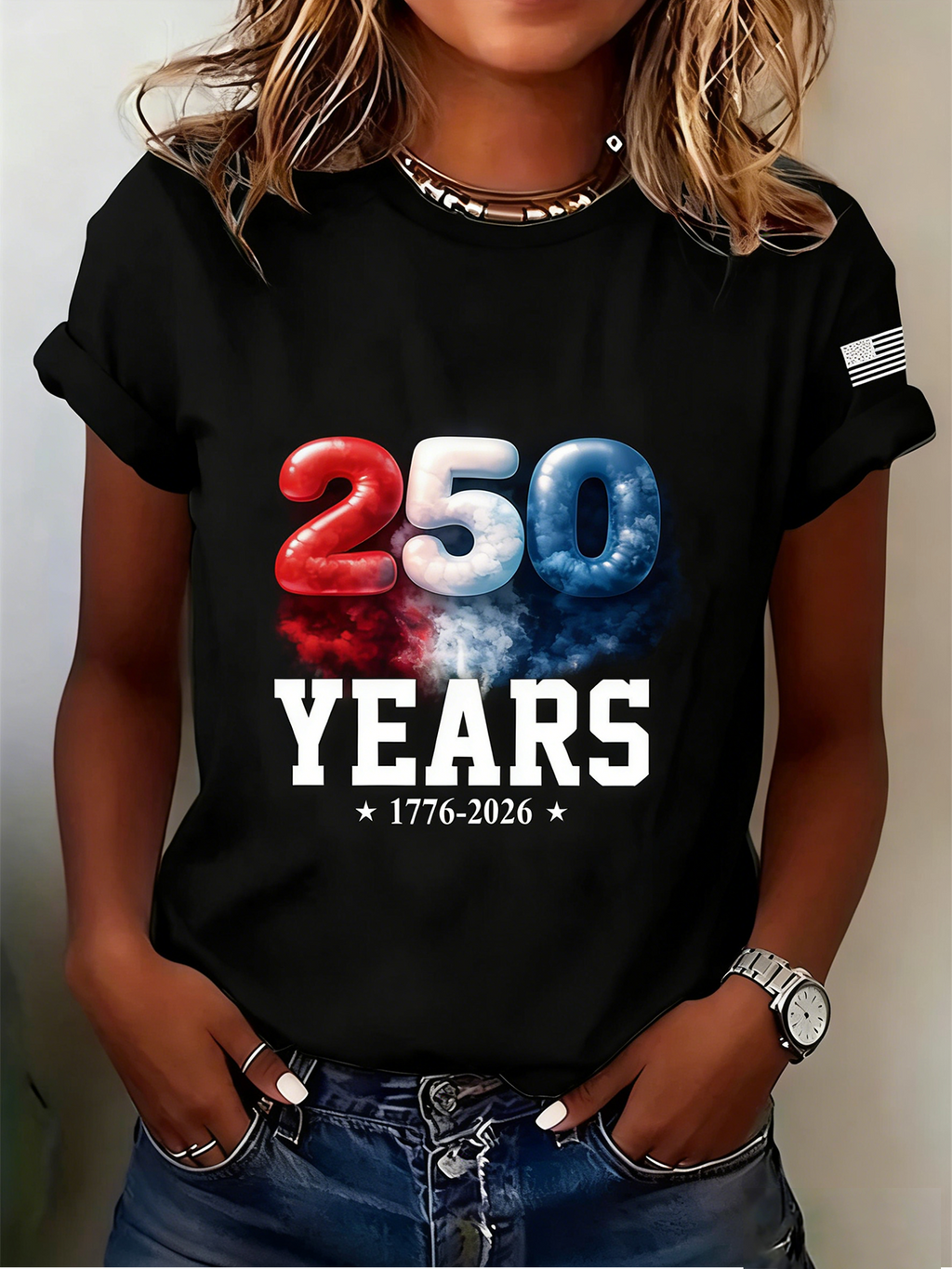 250th anniversary Casual Crew Neck T-Shirt