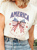 250th anniversary America Flag Crew Neck Short Sleeve Summer Gpoing Out Casual T-Shirt