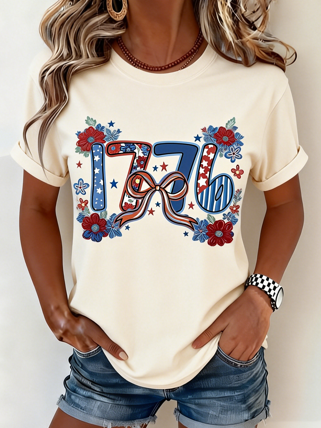 250th anniversary Casual Cotton Regular Fit Crew Neck T-Shirt