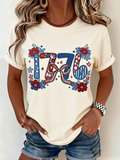 250th anniversary Casual Cotton Regular Fit Crew Neck T-Shirt